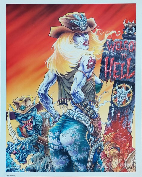 Gunfighters in Hell Sinbuck Tim Vigil sign. Litho 444/452 Ex.