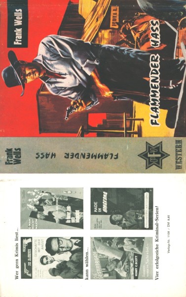 Wells, Frank Leihbuch SU Flammender Hass (Feldmann) nur Schutzumschlag