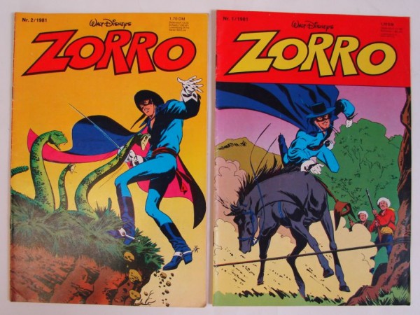 Zorro (Ehapa, Gb.) Jahrgang 1981 Nr. 1-12 kpl. (Z0-2)