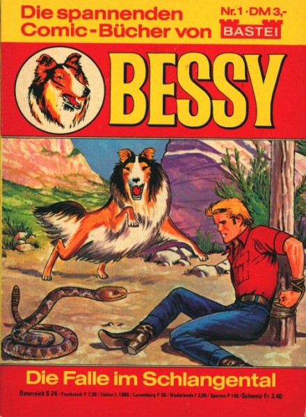 Bessy Taschenbuch (Bastei, Tb., dünn) 3,00 DM-Serie Nr. 1-19