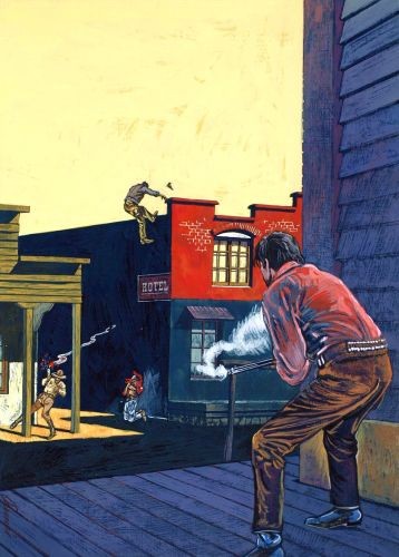 Originalzeichnung (0905) Western Inferno 17 ÜF