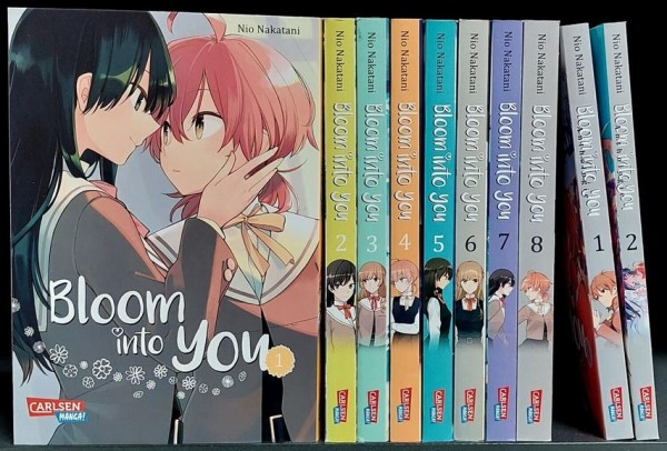 Bloom into you + Anthologie (Carlsen, Tb.) Nr. 1-8 kpl. + Nr. 1-2 kpl. (neu)