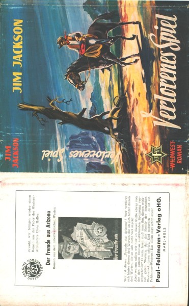 Jackson, Jim Leihbuch SU Verlorenes Spiel (Feldmann) nur Schutzumschlag