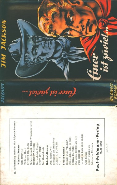 Jackson, Jim Leihbuch SU Einer ist zuviel (Feldmann) nur Schutzumschlag