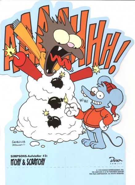 Simpsons-Aufsteller (Dino) 3 Itchy & Scratchy