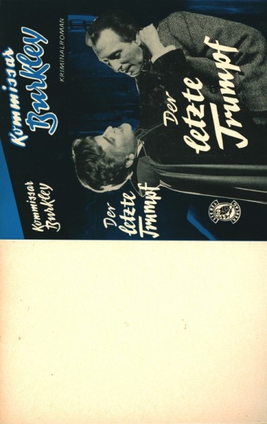 Kommissar Burkley Leihbuch SU Letzte Trumpf (Liebel) nur Schutzumschlag