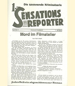 Sensationsreporter (Romanheftreprints) Vorkrieg Nr. 1,2