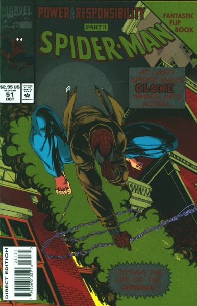 Spider-Man (1990) Foil Flip Book Variant Cover 51