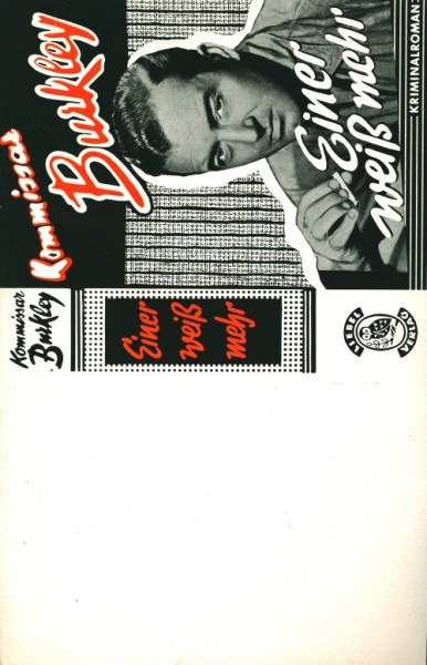 Kommissar Burkley Leihbuch SU Einer weiß mehr (Liebel) nur Schutzumschlag