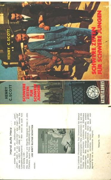 Scott, Henry C. Leihbuch SU Schwere Zeiten für schwere Jungen (Feldmann) nur Schutzumschlag