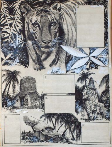 Originalzeichnung (0964) Geheimnisvolles Indien ÜF