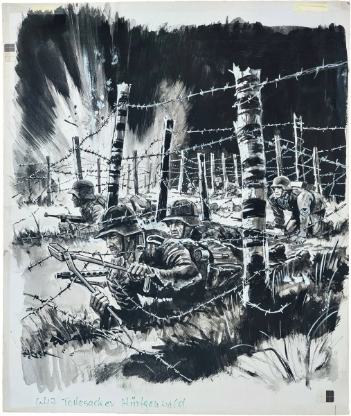 Originalzeichnung (1653) Landser ÜF