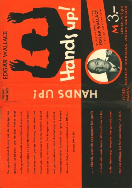 Wallace, Edgar Buch SU Hands up! (Goldmann) nur Schutzumschlag