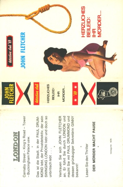 Fletcher, John Leihbuch SU Herzliches Beileid: Ihr Mörder (Feldmann) nur Schutzumschlag