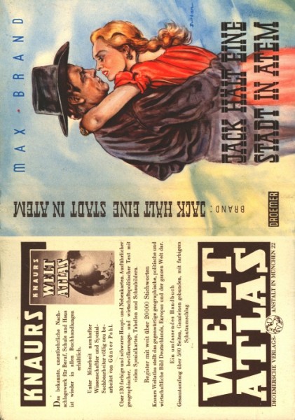 Brand, Max Leihbuch SU Jack hält eine Stadt in Atem (Droemer) nur Schutzumschlag