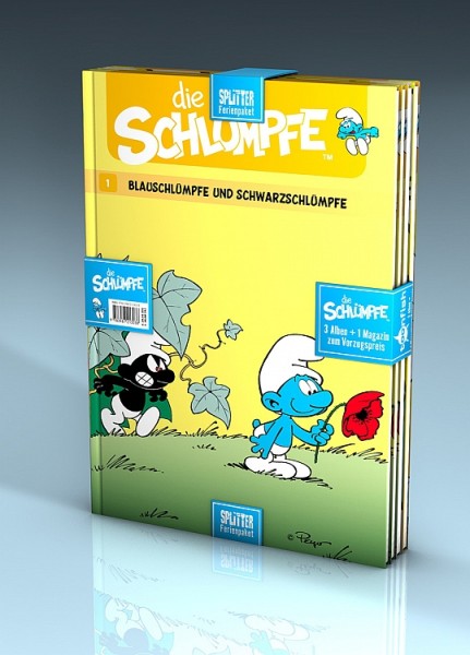 Splitter Ferienpaket - Die Schlümpfe 3 Bände + 1 Magazin