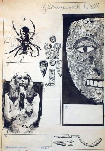 Originalzeichnung (0955) Geheimnisvolle Welt ÜF