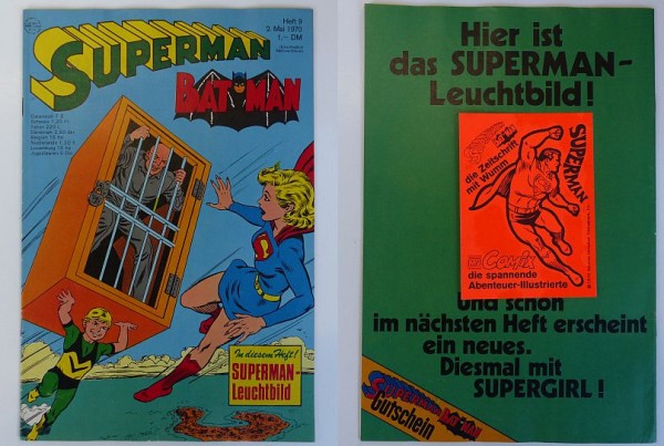 Superman (Ehapa, Gb.) Jahrgang 1970 mit Beilage Nr. 9-12
