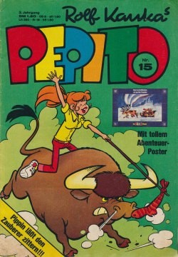 Pepito 3. Jahrgang (Gevacur, 1974, Gb.) mit Beilage Nr. 2, 9, 11, 13, 15