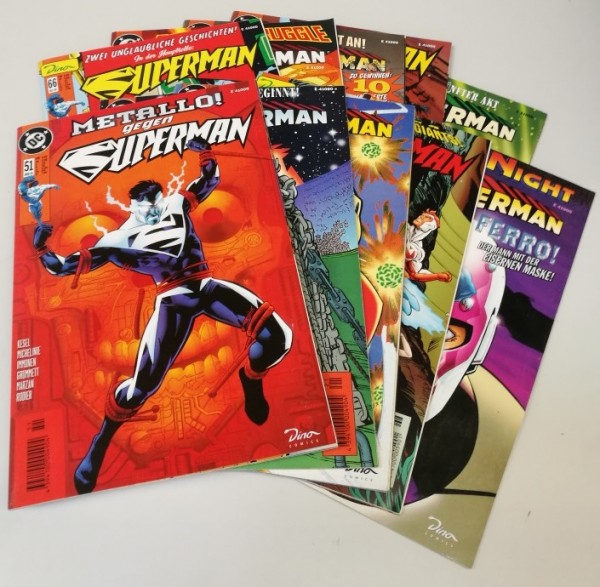 Paket 3773 10 verschiedene Superman (Dino, Gb.) (Z1-2)
