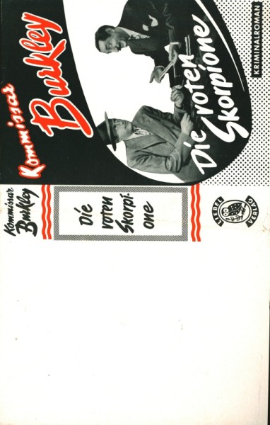 Kommissar Burkley Leihbuch SU Roten Skorpione (Liebel) nur Schutzumschlag