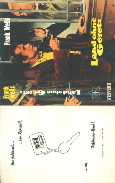 Wells, Frank Leihbuch SU Land ohne Gesetz (Feldmann) nur Schutzumschlag