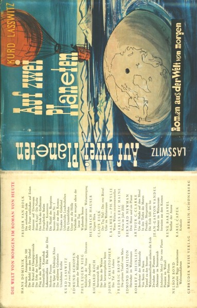 Lasswitz, Kurd Leihbuch SU Auf zwei Planeten (Weiss) nur Schutzumschlag
