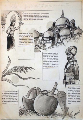 Originalzeichnung (0965) Geheimnisvolles Indien ÜF