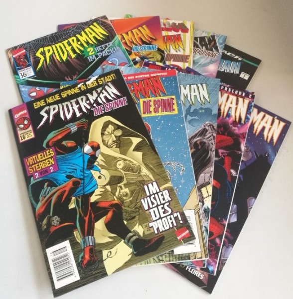 Paket 3765 10 verschiedene Spider-Man Hefte (Marvel, Gb. 1997) (Z1-2)