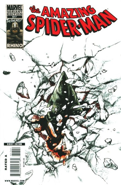 Amazing Spider-Man (2003) Rhino Is Coming Variant Cover 617