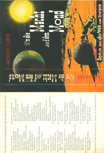 Clarke, Arthur C. Leihbuch SU Um die Macht auf dem Mond (Weiss) nur Schutzumschlag