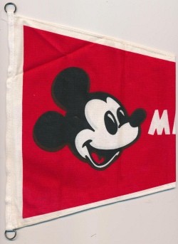 Micky Maus Klubartikel Wimpel groß Metallringe