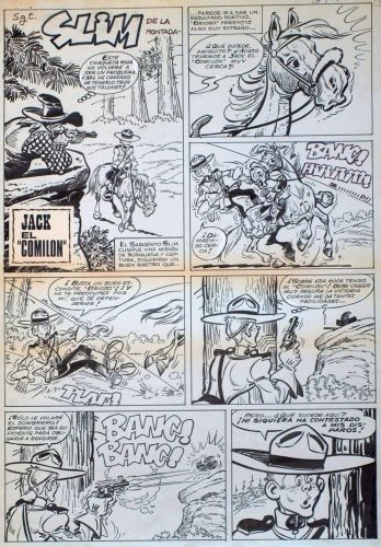 Originalzeichnung (0959) Sgt. Slim 6 Seiten zus. ÜF