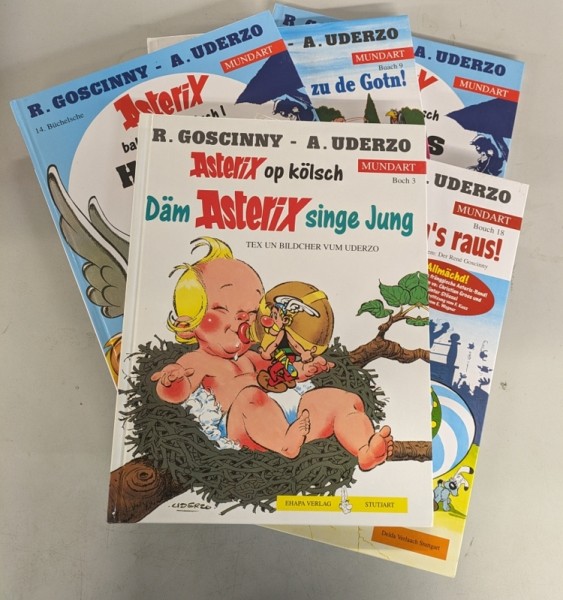 Paket 3914 5 verschiedene Asterix Mundart Hardcover (Z0-2)