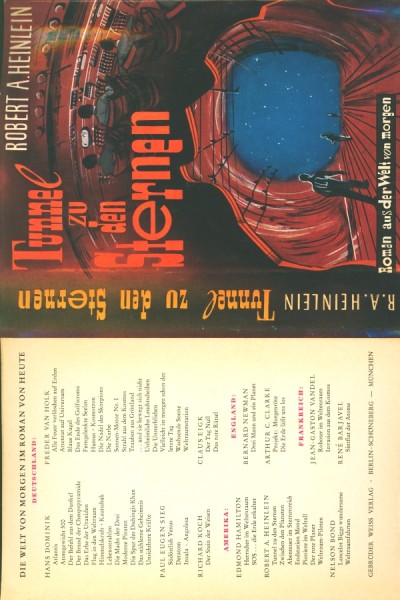 Heinlein, Robert A. Leihbuch SU Tunnel zu den Sternen (Weiss) nur Schutzumschlag